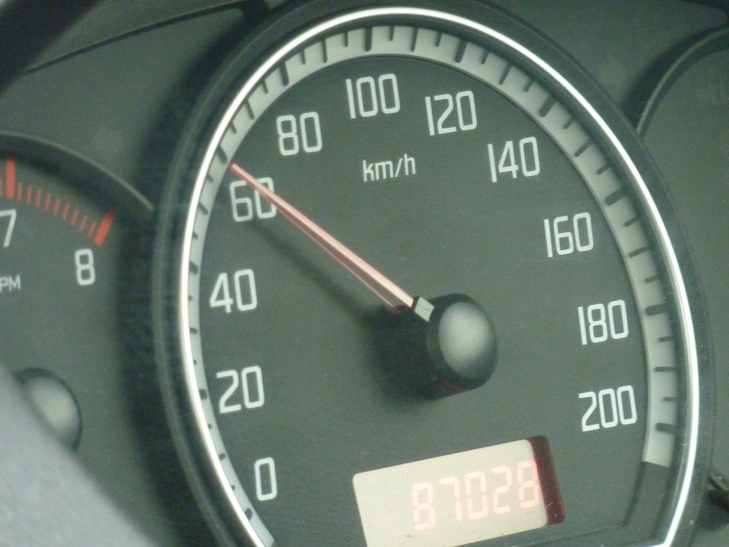 Close-up of a speedometer gauge, representing website performance and Core Web Vitals