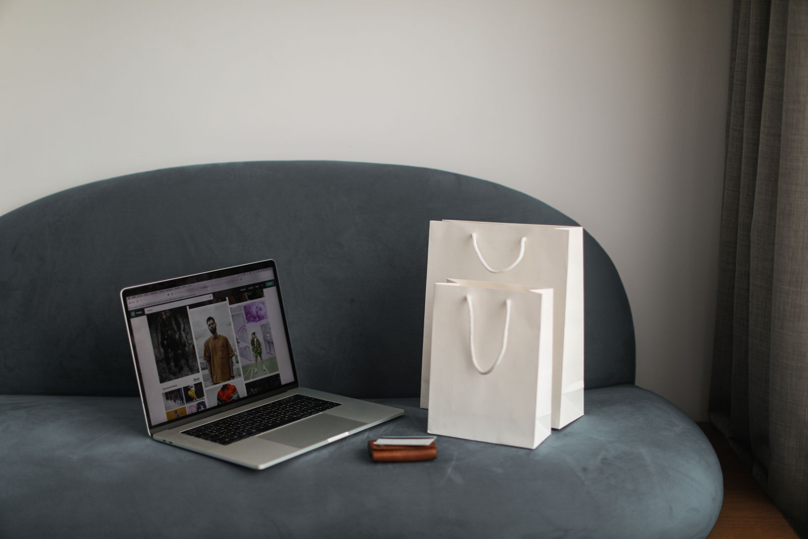 WooCommerce 10.9 online store checkout setup with a laptop and shopping bags