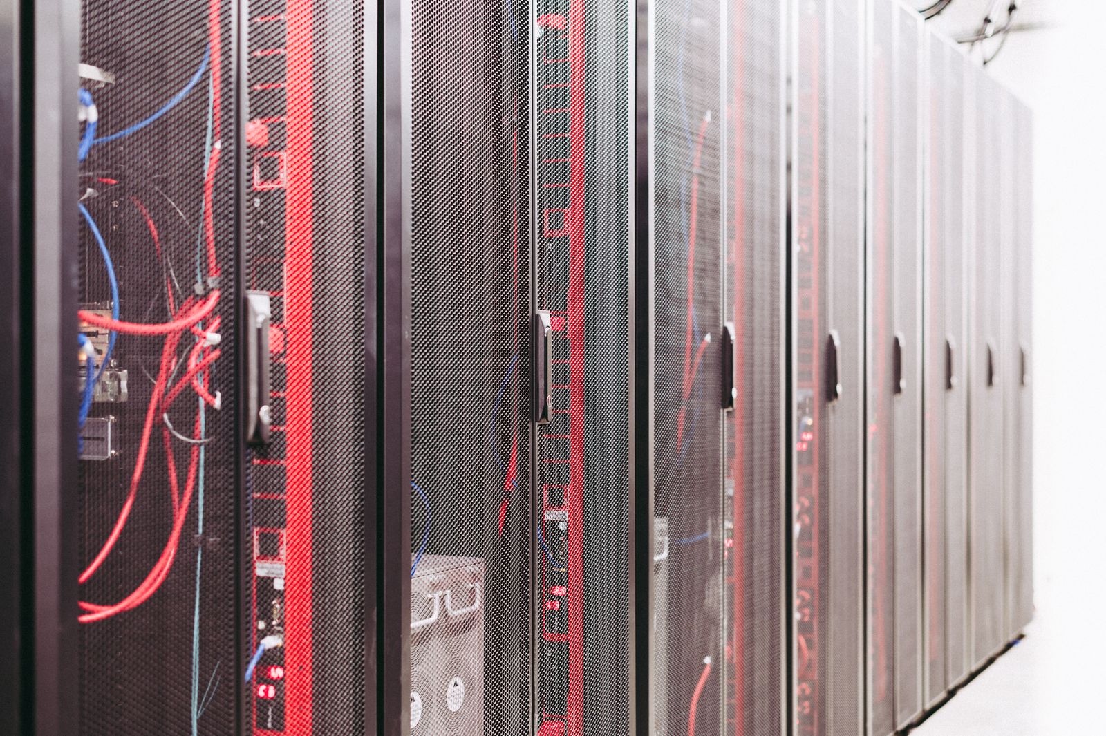 Server racks representing a WordPress database optimization and cleanup process
